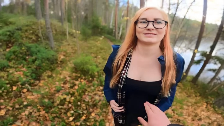 A Walk Along The River In The Park Was Unusual: A Russian Redhead Had Sex In Nature!
